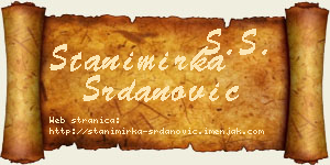 Stanimirka Srdanović vizit kartica